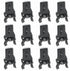 Lock - 12 Pieces - Lock - Plastic - Press Type - Trash Can Lock Replacement - Universal Touch Bin Lid Clamps - Trash Can Lock - Trash Can Lock Repair - Suitable for Trash Cans - 1.1*1.5cm - Black