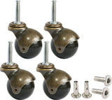 Set of 4 Furniture castors - transport castors - 50mm - Swivel castor - 30kg Load capacity - Height 64mm