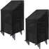 Waterproof garden chair covers - Pack of 2 - Garden furniture cover - Waterproof, weatherproof outdoor chair cover - 210D Oxford - Outdoor chair cover - Patio stacking chair cover - Black stacking chair cover - 75 x 75 x 120 cm - Black