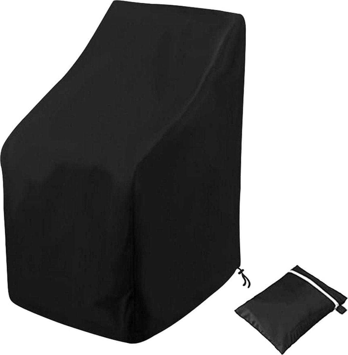 Garden Chair Cover - Waterproof Protective Cover for Garden Furniture - Protective Cover for Garden Chairs - Cover Suitable for Stackable Chairs - 89*89*120/89cm - Black - 210D Oxford Cloth - Waterproof - Durable - Garden Furniture Covers - Garden Furnitu