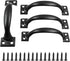 Handle - Door Handle - 121 MM - Pack of 4 - Curved Handle - Drawer Handles - Kitchen Cabinet Handles - Door Handles - Cabinet Handle - Furniture Hardware - Kitchen Handle - Black - Iron - 13.8*3.2 cm