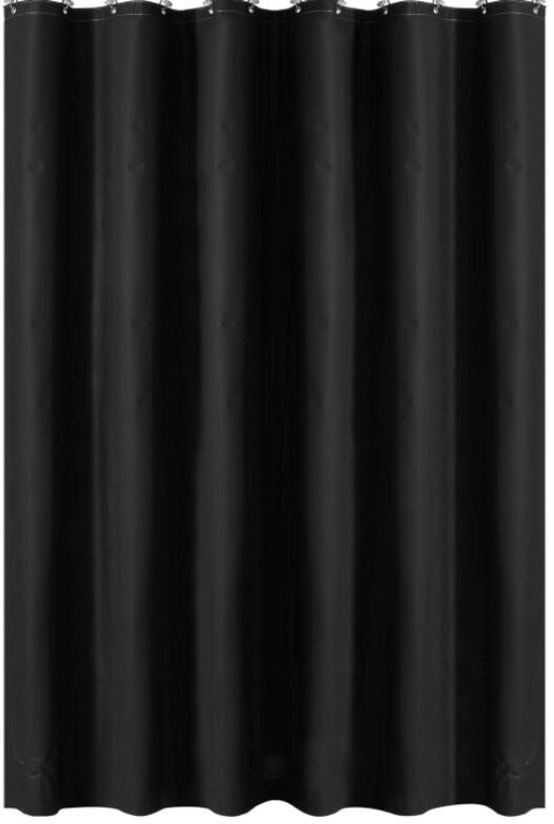 Shower Curtain Anti-Mold - Bath Curtain - PEVA - Including Rings - Waterproof - Rustproof - Suitable for Bathroom - 180X100cm - Black