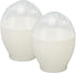 Egg Boiler - 2 Pieces - Microwave Egg Boiler - Egg Boiler - Portable Mini Fast Egg Boiling Cup - For Kitchen Breakfast - White