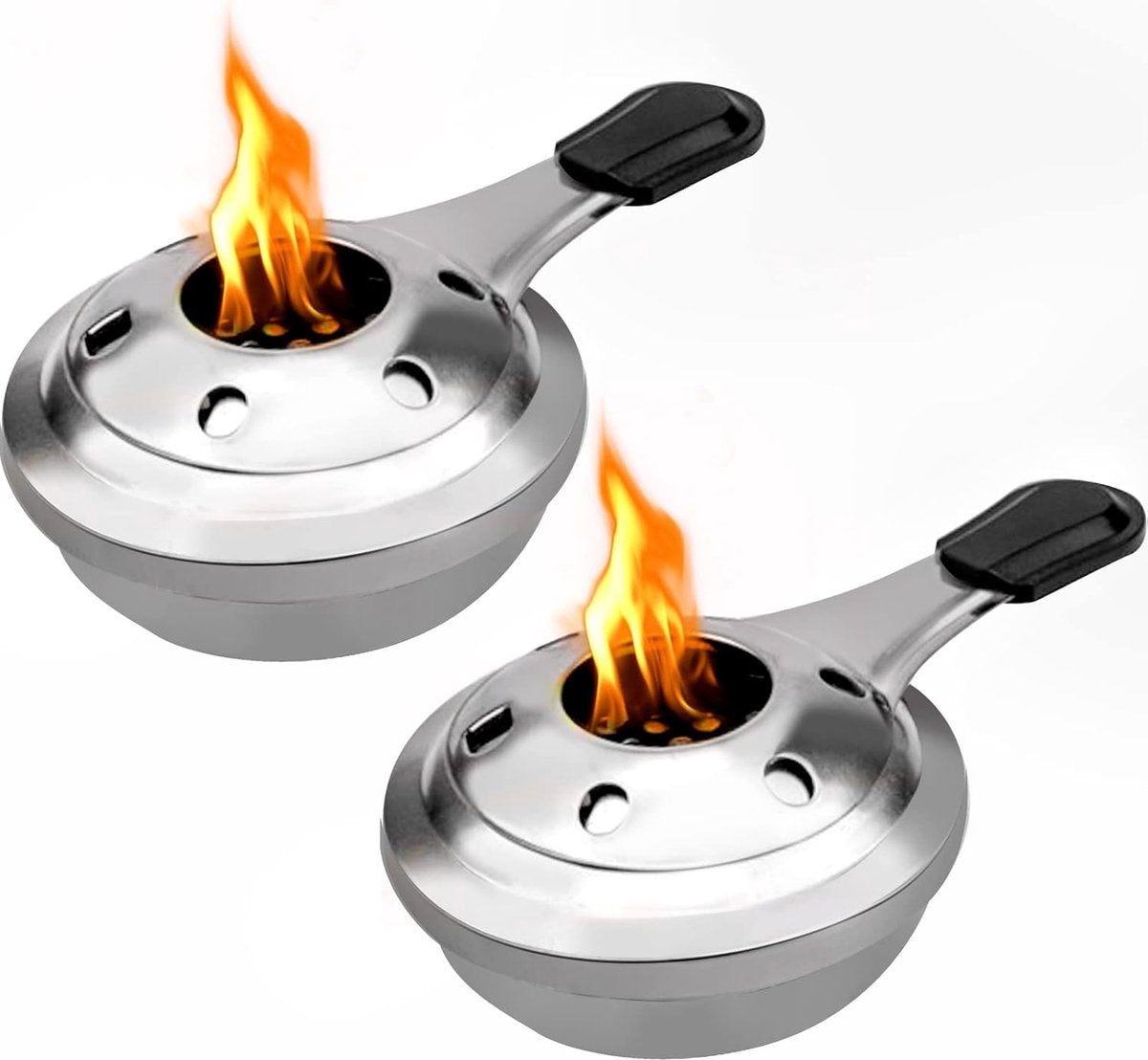 2pcs Portable Stainless Steel Alcohol Stove, Detachable Fondue Alcohol Burner, Gummy Alcohol Burner for Outdoor Camping, Environmentally Friendly