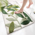 Non-slip bath mat - Non-slip bath mat - 50x80cm - durable water-absorbent bathroom rug - machine washable - soft and comfortable doormat - green leaves - Non-slip - Doormat
