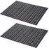 Sink mat - 2 pieces - 30x40cm - Sink insert - Rectangular - Dot design - Sink protection - Black - PVC - Sink mat - Sink mat - Washbasin mat