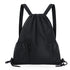 One-piece backpack - Drawstring backpack - Large capacity - Lightweight - Separate compartments for wet and dry items, sports backpack - Suitable for travel and fitness - Black