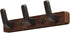 Coat rack - Wall coat rack - Coat rack with hooks - Storage rack - 25 × 3 cm - Wooden coat rack - Walnut - 3 hooks - Black