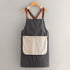 Apron - Kitchen Apron - Waterproof and Stain Resistant - Professional Cooking Apron - With Pockets and Removable Towels - Apron for Women and Men - Black