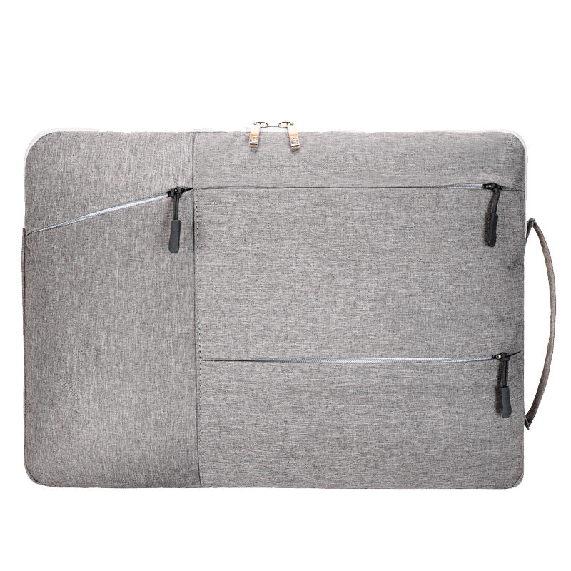 Laptop Case - Suitable for 13/14/15.6 inches - Zippered Laptop Case - Laptop Sleeve - Waterproof Oxford Cloth - Scratch and Wear Resistant, Easy to Carry - Gray