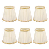 6pcs Fabric Drum Lamp Shades Clip-On Compatible with Chandeliers Light Bulbs Lighting Accessories