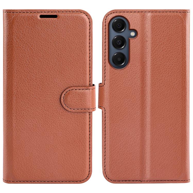 Compatible with Samsung Galaxy A17 5G Brown Horizontal Flip Stand Case Samsung Brown