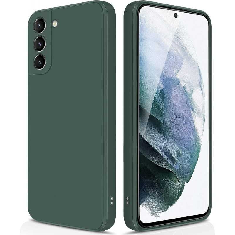 Compatible with Samsung S23 Case Samsung Green Matte Rubberized Camera Protection Liquid