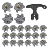 Golf Spikes Set Includes 30 Pcs Golf Studs Replacement Golf Studs Spanner Metal Thread Screw 6mm Dia Golf Spike too-xindaren