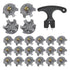 Golf Spikes Set Includes 30 Pcs Golf Studs Replacement Golf Studs Spanner Metal Thread Screw 6mm Dia Golf Spike too-xindaren
