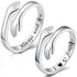 Compatible with S925 Sterling Silver Adjustable Hug Ring for Women and Teenage Girls