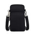 Mobile Phone Bag with Shoulder Strap in Durable Nylon Polyester Black