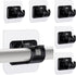 6 pcs Self-Adhesive Curtain Rod Holders, Nail-Free Adjustable Curtain Rod Brackets, Curtain Rod Wall Mounts (Black)