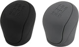 Car Silicone Gear Shift Knob Covers Black Grey 2 Pack 6-Speed Compatible with Various Models