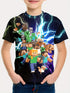 Minecraft T-shirt Boys Girls 120cm Cartoon Print Round Neck Short Sleeve Casual Summer Top