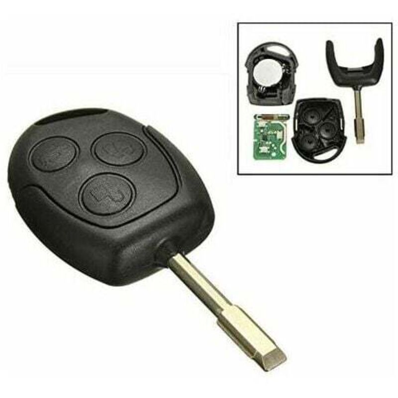 1 pc 3-button 433 MHz FOB remote key for Ford/Mondeo/Fiesta/Focus/Ka Transit