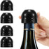 Reusable Silicone Wine Stopper 4-Pack Universal Leak-Proof Sealed Champagne Bottle