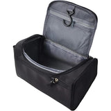 Men's Small Travel Toiletry Bag Black for Shaving Shower Hygiene Items