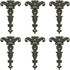 Antique Hinges Bronze Decorative Retro Carved Cabinet Hinges For Doors Cupboard Jewelry Box 6 pcs