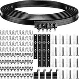Black Bendable Ceiling Curtain Track 5 Meter Flexible Compatible with Curtains