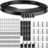 Black Bendable Ceiling Curtain Track 5 Meter Flexible Compatible with Curtains