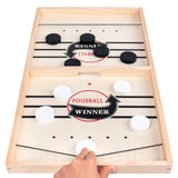 Hockey Table Game, Wooden Fast Sling Puck Game, Super Football Table Compatible with Sports Games