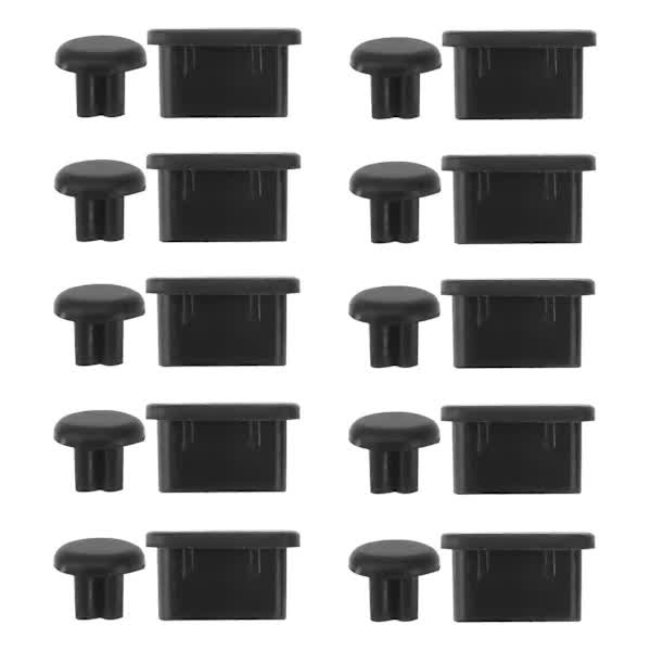 USB C Dust Cover 10 Pairs Small Phone Port Earphone Jack Compatible with Various Smartphones