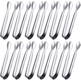 Small Stainless Steel Serving Tongs 12 Pack - Mini Sugar Tongs, Ice Tongs Compatible with Various Brands