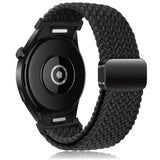 Compatible with Samsung Galaxy Watch Band Galaxy Watch 6 Classic 5 Pro 45mm 47mm 43mm 44mm 40mm Magnetic Braided Strap Without Gap Black