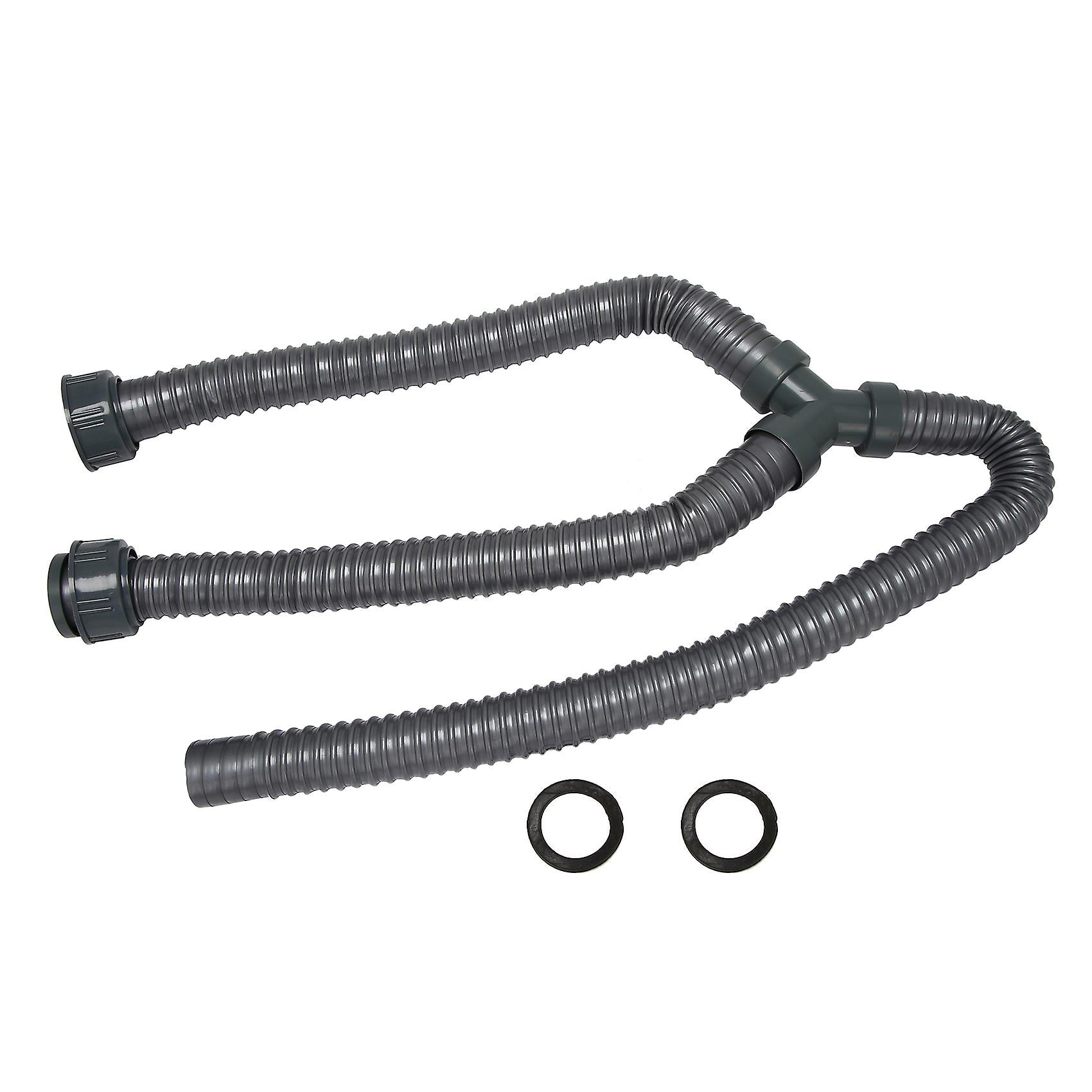 Washing Machine PVC Y-Shaped Drain Hose 1m Pipe Connector