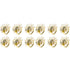 Set of 12 Daisies and Sunflowers Napkin Rings, Gold Napkin Ring Holders with Bees for Formal or Casual Dining