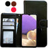 Compatible with Samsung Galaxy A32 5G Leather Case Black Protective Cover