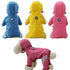 Dog Raincoat Waterproof Pink Hood Jacket Pet Clothing Size L