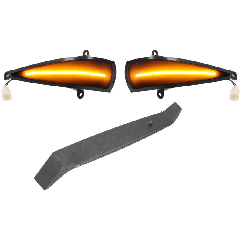 2x Dynamic LED Turn Signal Lights Yellow Mirror Mounted For Civic 8th (2005-2011) by DEBUNS