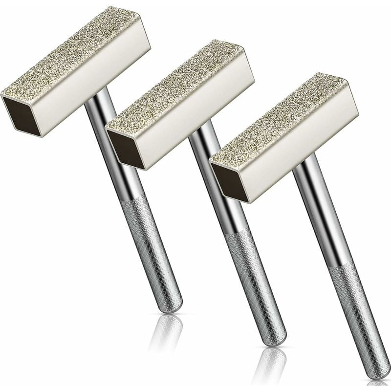 3pcs Diamond Grinding Wheel Sharpeners Silver Sharpening Deburring Wheels Bench Grinder Tool