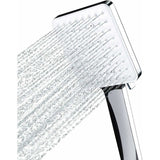 DEBUNS High Pressure Shower Head, Large Square with One-Hand Control, 6 Shower Modes, Chrome