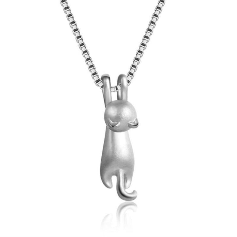 Cat Necklace Sterling Silver Jewelry for Women and Girls