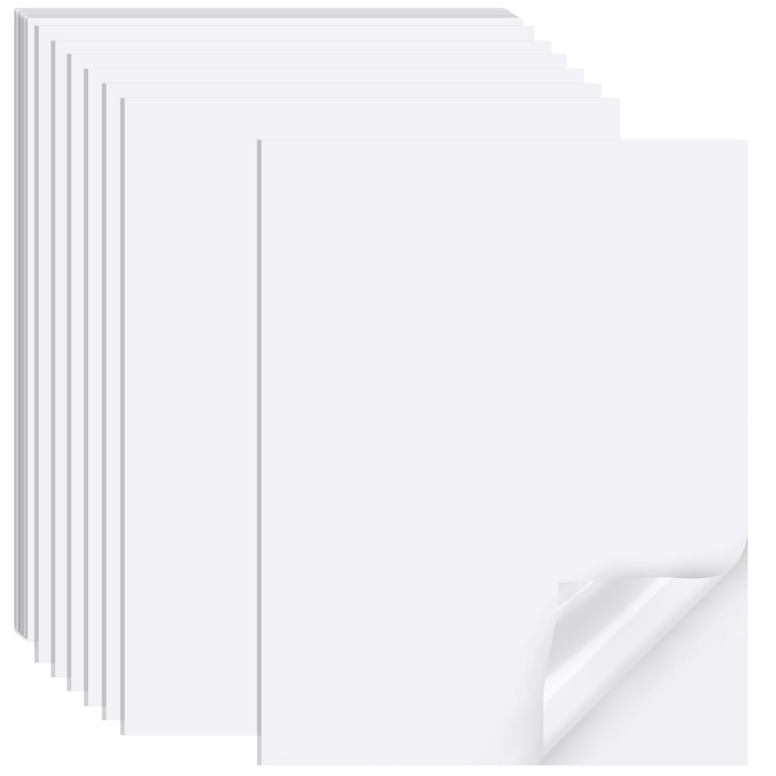 Printable Sticker Paper for Inkjet Printers, 50 Sheets A4 Matte Sticker Paper for Printers, Full Sheet Labels, Sticker Paper