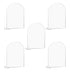 Transparent Acrylic Wedding Table Number Holders - 5-Pack Blank Arched Sign with Stand