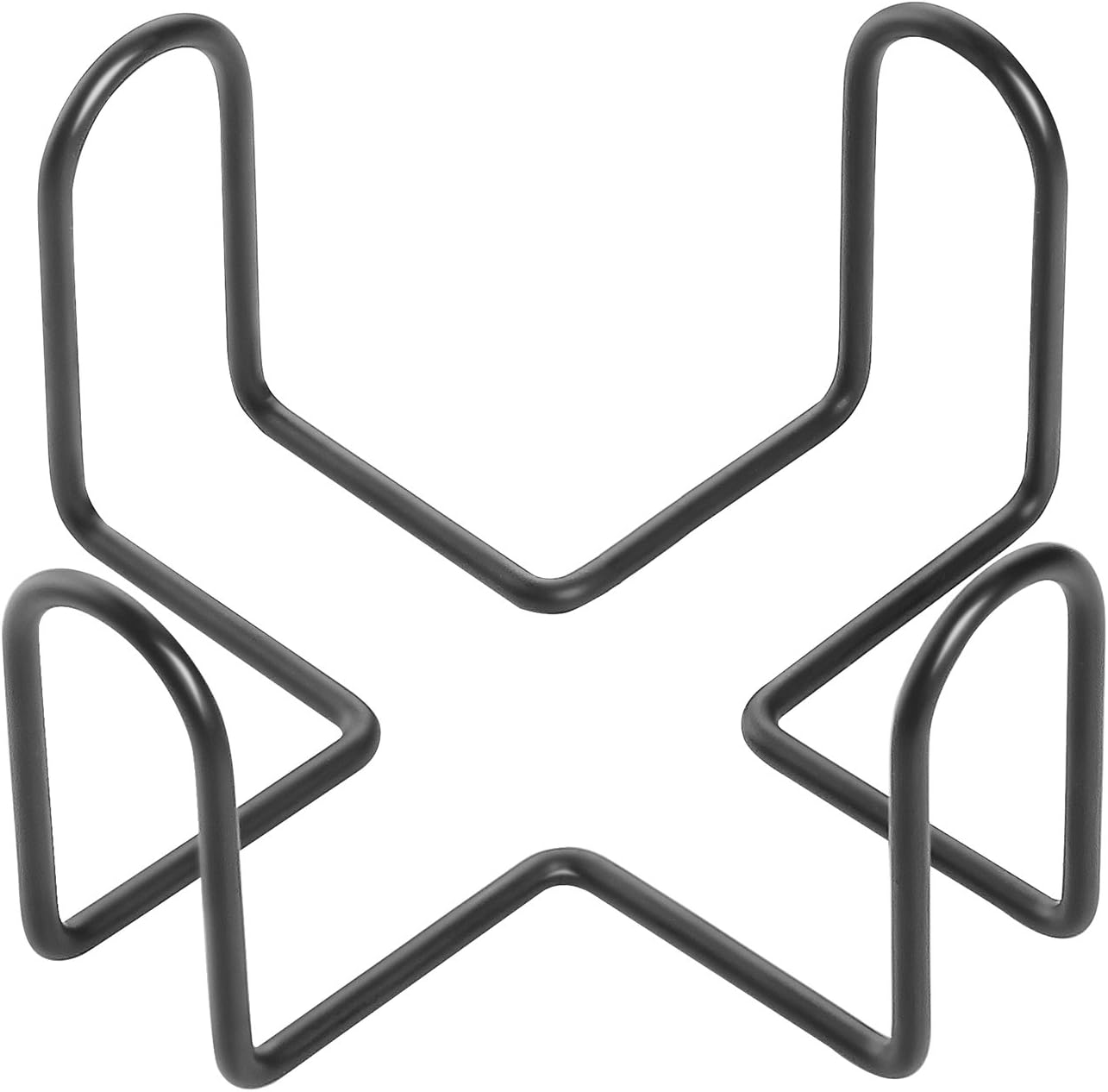 Minimalist Black Iron Coaster Holder Compatible with Round and Square Coasters