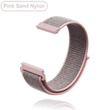 Garmin Venu 2S Vivoactive 3 4S 4 Forerunner 245 645 Galaxy Watch 4 Classic Compatible 18mm 20mm 22mm Watchband Pink Sand Nylon Wrist Strap