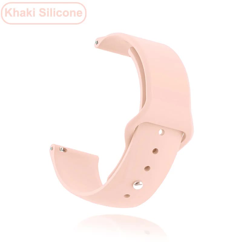 Pink Silicone 22mm Watchband Compatible with Garmin Venu 2S Vivoactive 3 4S 4 Forerunner 245 645 Galaxy Watch 4 Classic 42 46mm 18mm 20mm