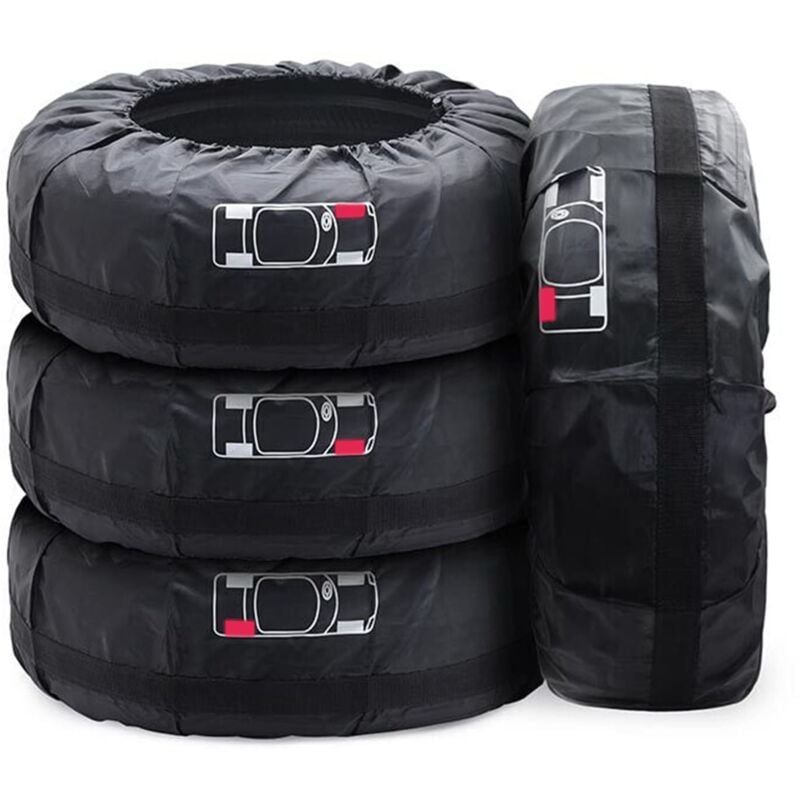 4 pcs Car Tire Covers 19-23\" Waterproof Dustproof Car Wheel Protector (Diameter 80cm)