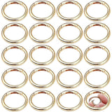 30pcs 33mm Round Gold Snap Spring Ring Carabiner Keychain Hooks Zinc Alloy for Crafts Bag Accessories