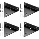 Floating Shelf Brackets 4 pcs Invisible Triangle Metal Wall Shelf Brackets for Shelves